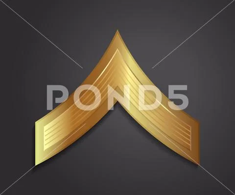 Military Ranks and Insignia. Stripes and Chevrons of Army Stock Illustration