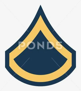 Military Ranks and Insignia. Stripes and Chevrons of Army Stock Illustration