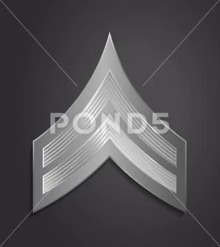 Military Ranks and Insignia. Stripes and Chevrons of Army Stock Illustration
