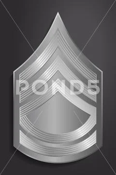 Military Ranks and Insignia. Stripes and Chevrons of Army Stock Illustration