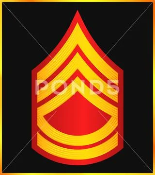 Military Ranks and Insignia. Stripes and Chevrons of Army Stock Illustration