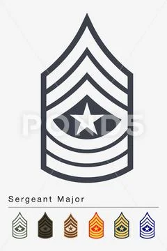 Military Ranks and Insignia. Stripes and Chevrons of Army Stock Illustration