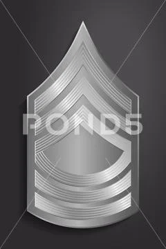 Military Ranks and Insignia. Stripes and Chevrons of Army Stock Illustration