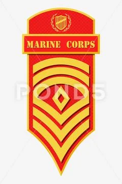 Military Ranks and Insignia. Stripes and Chevrons of Army Stock Illustration