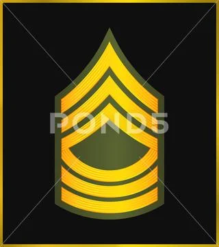 Military Ranks and Insignia. Stripes and Chevrons of Army Stock Illustration
