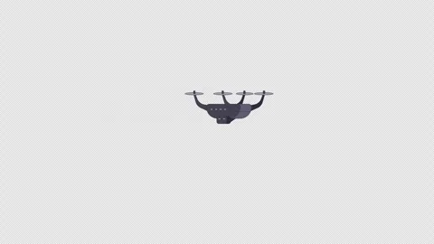 Military reconnaissance drone hovering 2D cartoon animation Stock Footage 343704311