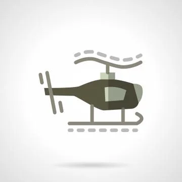 Military robots flat vector icon. Helicopter Illustrazione stock