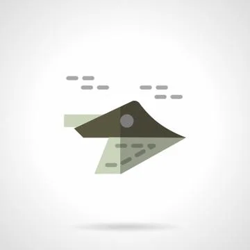 Military robots. UAV flat color vector icon. Illustrazione stock