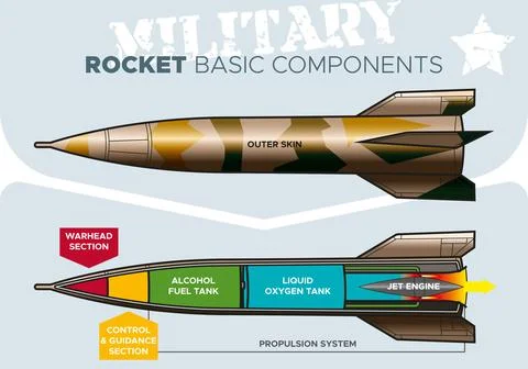 Military rocket Stock Illustration