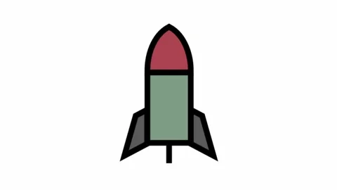 Military Rocket Launch Animation - War Weapon Stock Footage Stock Footage 335592445