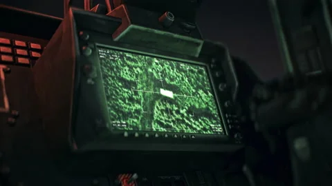 Military Rocket Weapon System Aims At Terrorists In Truck On Battlefield Vídeo Stock 197342731