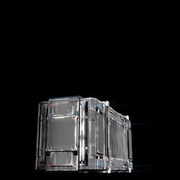 Military sci fi rectangle box neon light Stock Illustration