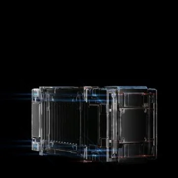 Military sci fi rectangle box neon light 스톡 일러스트