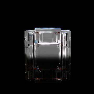 Military sci fi rectangle box neon light Stock Illustration