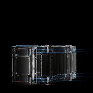 Military sci fi rectangle box neon light Illustrazione stock