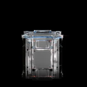 Military sci fi rectangle box neon light Illustrazione stock