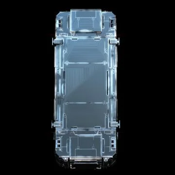 Military sci fi rectangle box neon light Stock Illustration