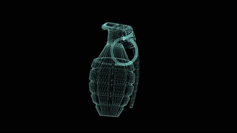 Military SCI-FI Weapons Grenade Hologram 4K 03 Vidéo 148061660