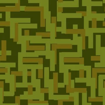Military seamless pattern. Army abstract texture. camouflage ornament for sol Stock Illustration