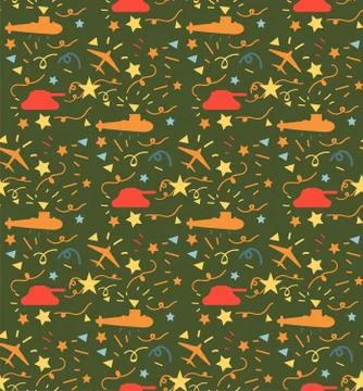 Military seamless pattern Stock Illustration