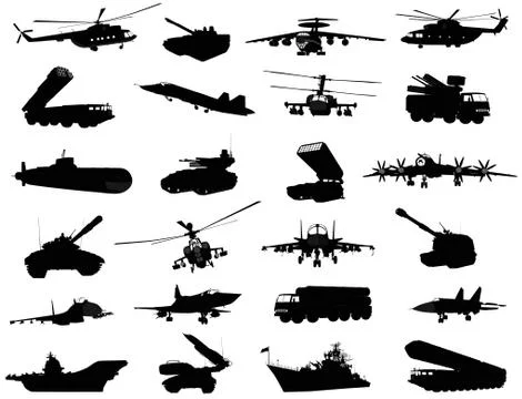 Military set Stock Illustration