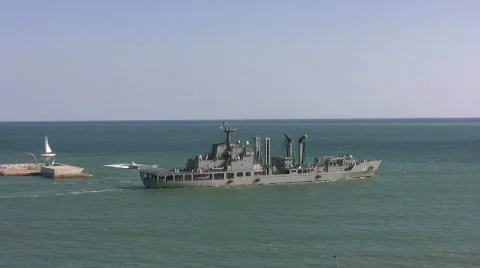 Military ship Stock Footage 135455