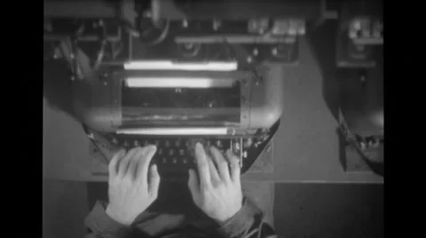 Military soldier operating typewriter Video stock 37593373