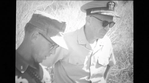 Military soldiers looking down during military training Stock Footage