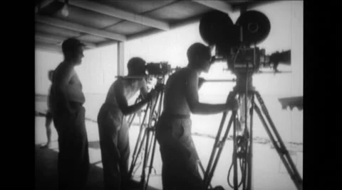 Military soldiers looking through camera Stock Footage 39913428