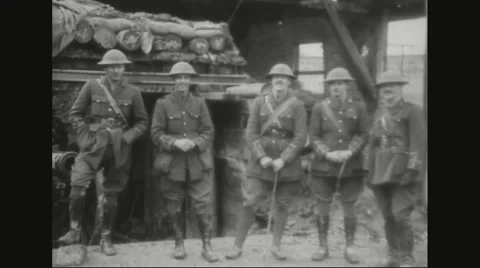 Military soldiers posing Stock Footage 43322514