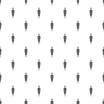 Military soldiers repeating pattern on white background Illustrazione stock