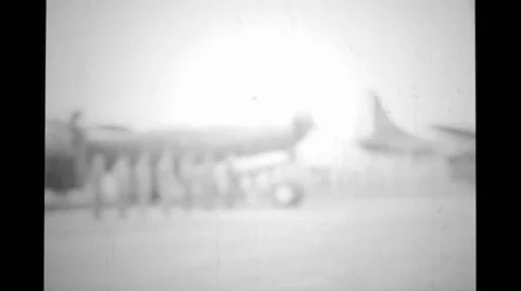 Military soldiers standing in a row at air base Stock Footage