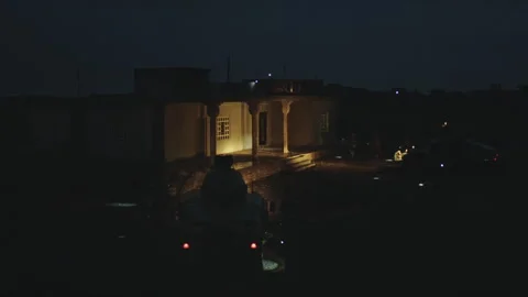 Military special forces raid on terrorist hideout at night Stock Footage 330566966