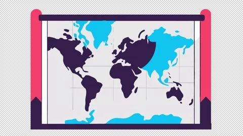 Military Strike World Map Concept Stock Footage 344367585