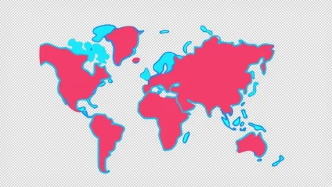 Military Strike World Map Stock-Footage 344367489