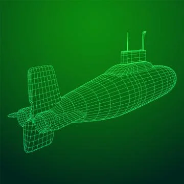 Military submarine vector Stock Illustration
