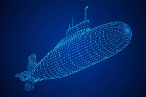 Military submarine vector Stock Illustration