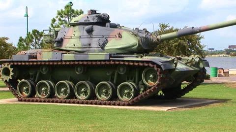 Military Tank On Display Stock Footage 33604292