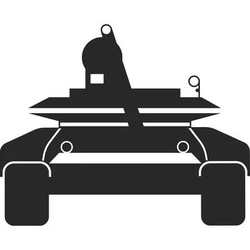 A military tank with a muzzle. Vector image. Stock Illustration