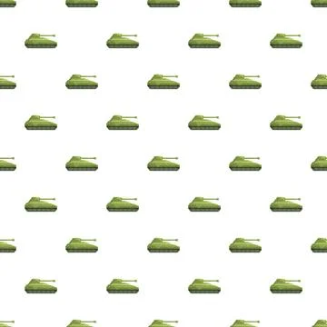 Military tank pattern repeating background for warfare theme Stock Illustration