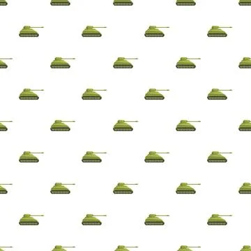 Military tank pattern repeating background with army vehicles Stockillustratie