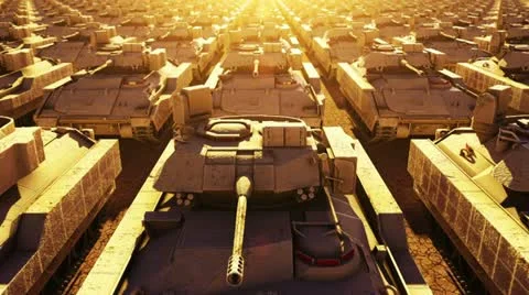 Military Tanks, Seamless Loop Stock Footage 11499004