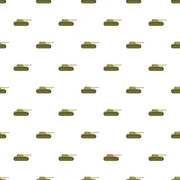 Military tanks seamless pattern creating a war background Stock Illustration
