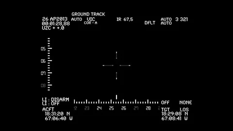 Military Target HUD Apache Style Targeting System Interface Stockbeeldmateriaal 343856329