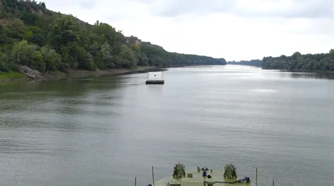 Military Target on the River Video stock 37327894