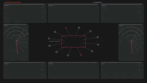 Military Targeting Control HUD Seamless Loop Stock Footage 342332510