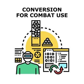Military technology development combat system concept 库存插图