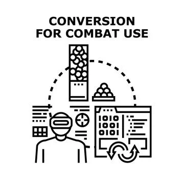 Military technology development combat system concept Stock Illustration
