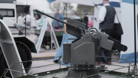 Military Technology Showcase Highlights Advanced Weapon Systems and Defense Stock Footage 310035187