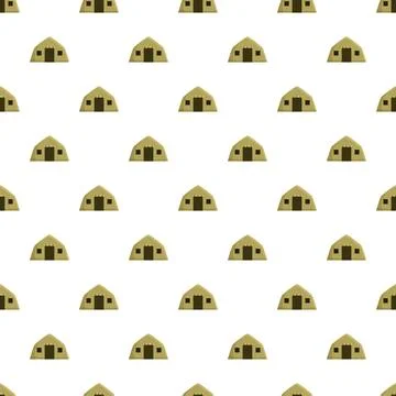 Military tent pattern creating army camp background Stockillustratie